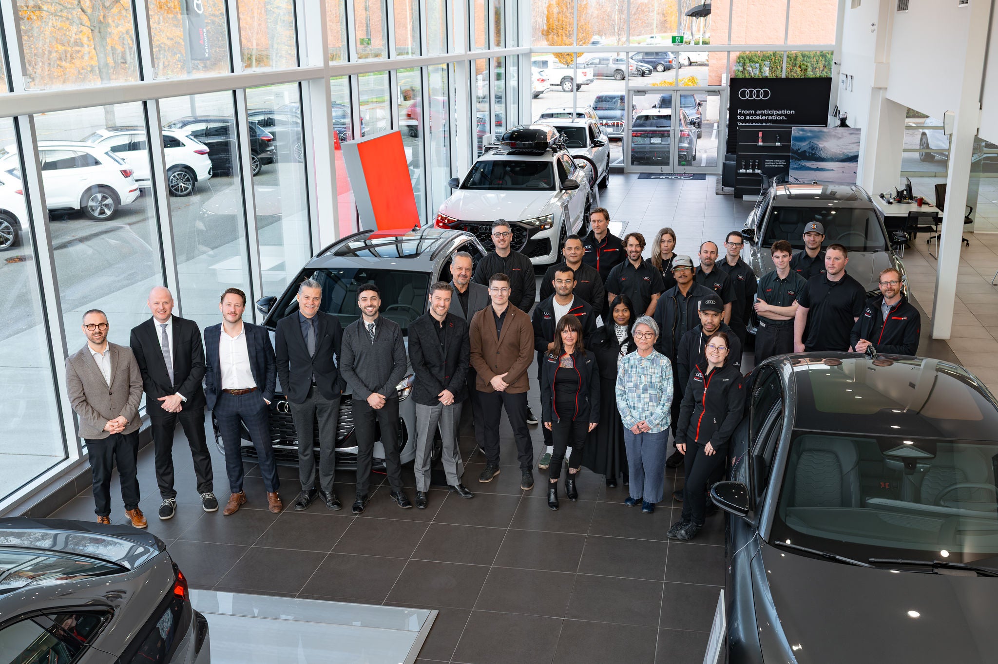 Profile vie of Audi Kelowna team.